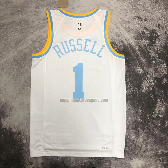 Camiseta Los Angeles Lakers D'Angelo Russell NO 1 Classic 2022-23 Blanco